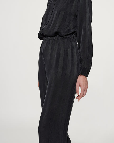 Ella Pants Striped Black Tall