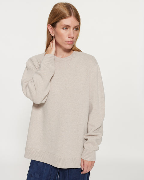 Bruno Recycled Wool Jumper Taupe