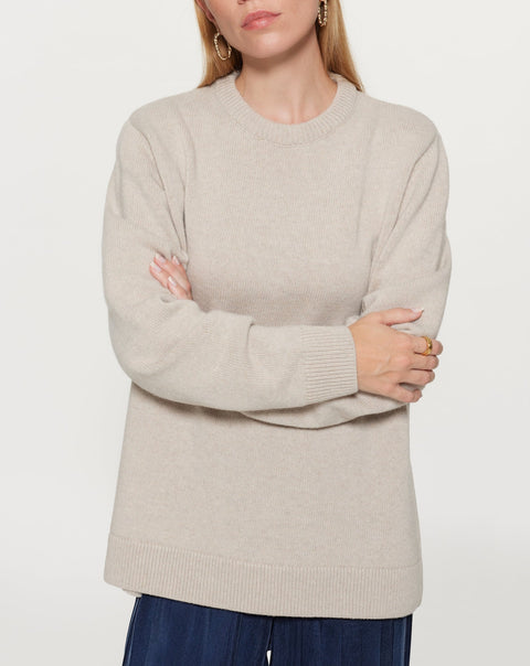 Bruno Recycled Wool Jumper Taupe