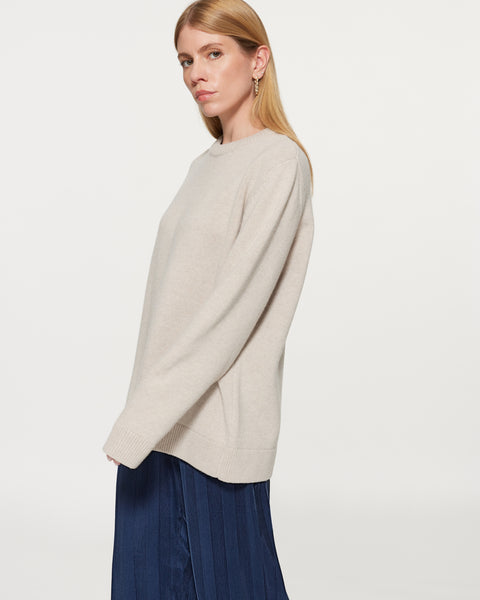 Bruno Recycled Wool Jumper Taupe