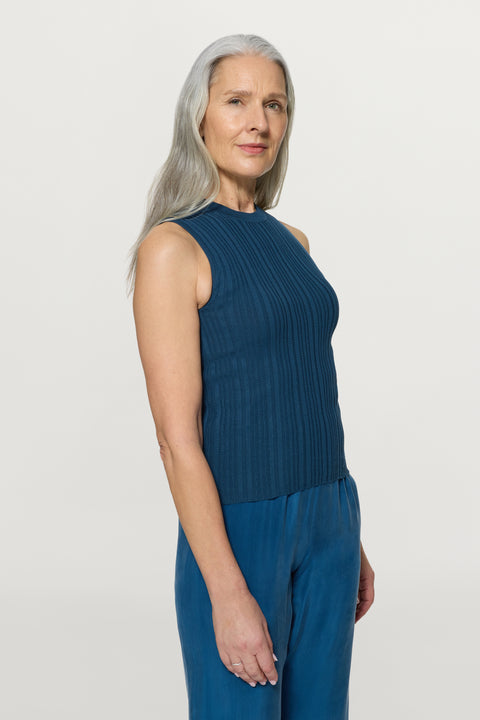 Cleo Knit Top Deep Ocean