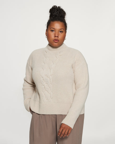 Farah Funnel Neck Sweater Taupe