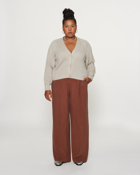 Harry Pants Cupro Brown Tall
