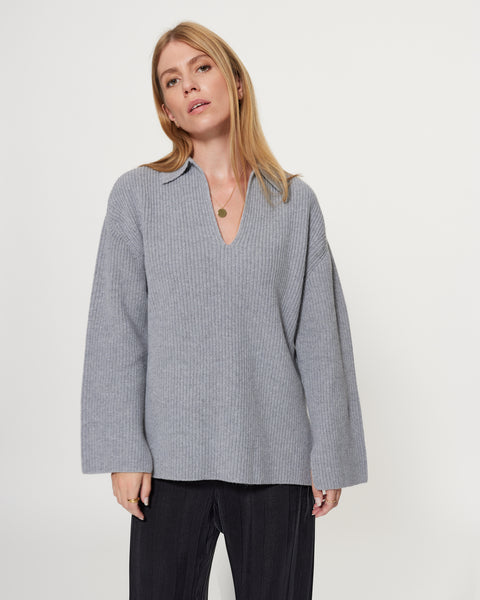 Elise Knitted Sweater Grey