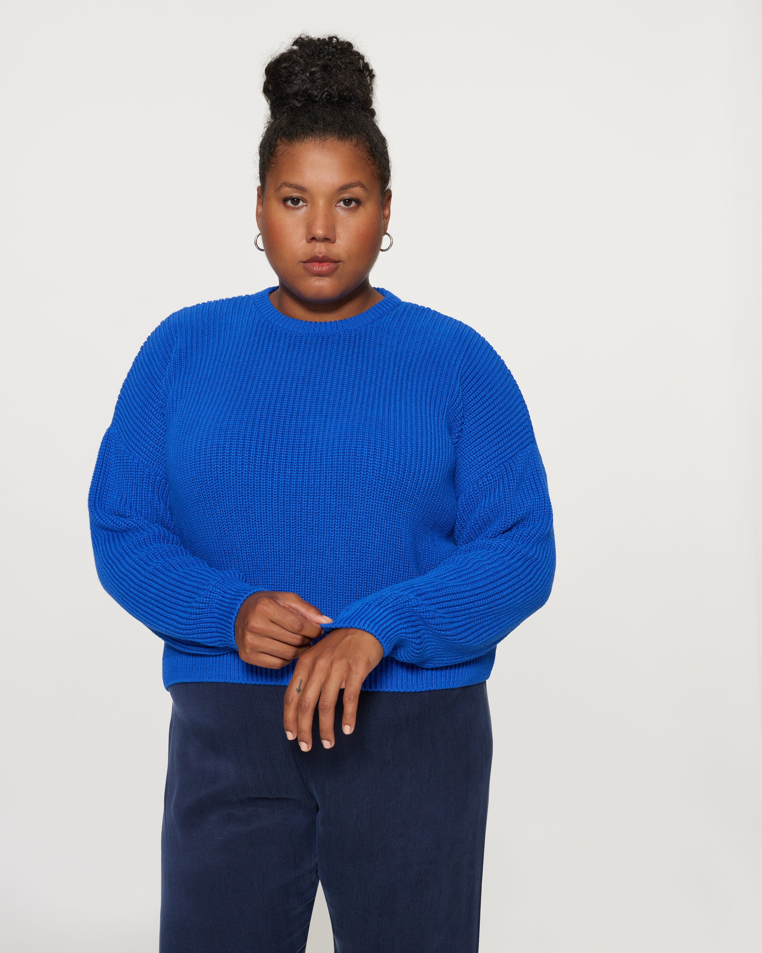 Blue hotsell cropped jumper