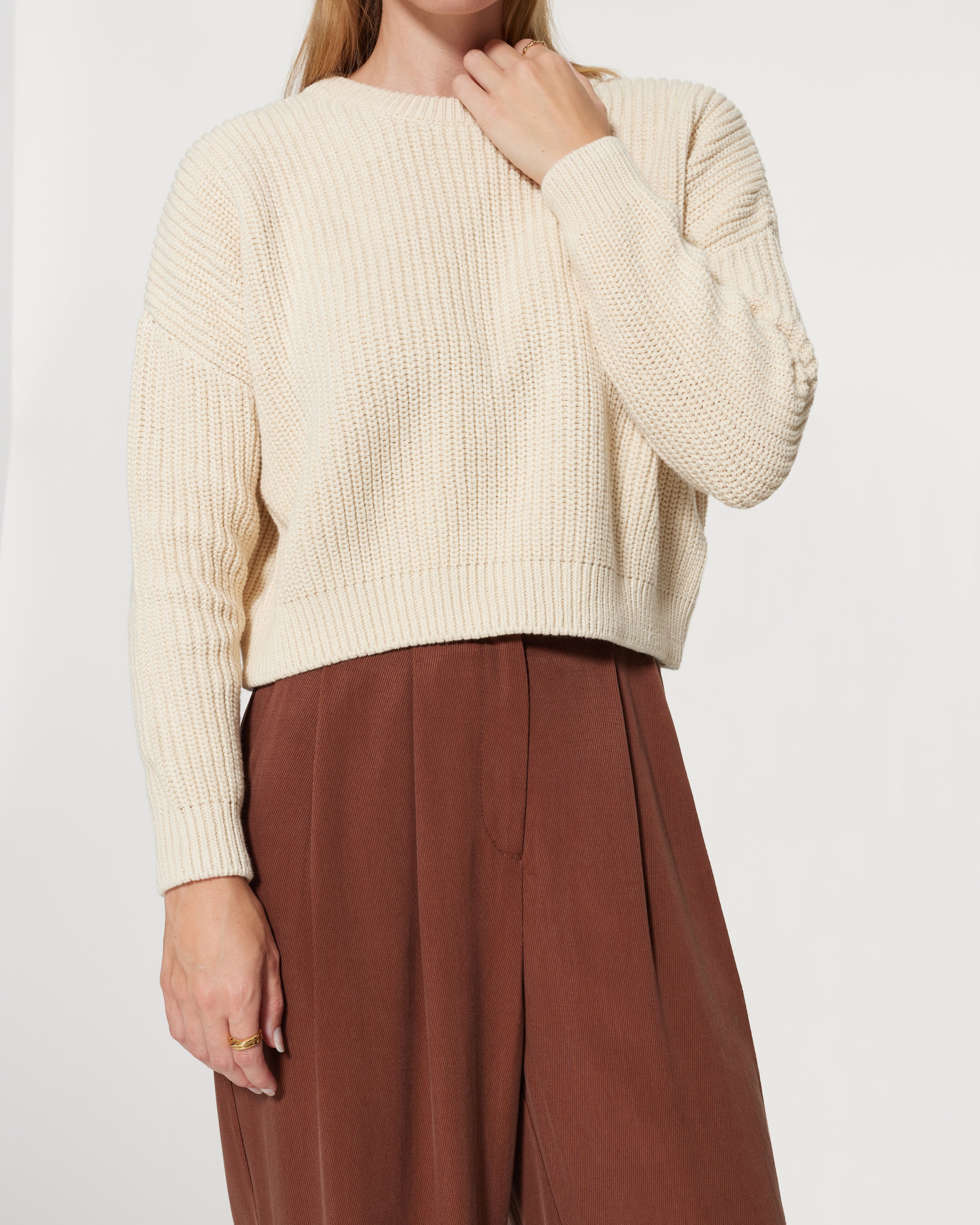 Cropped knit outlet jumper