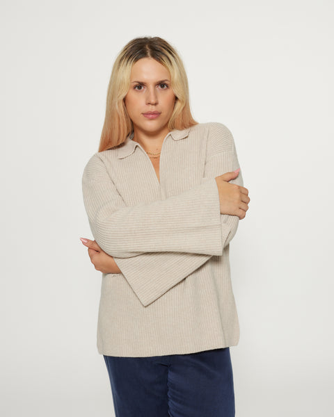 Elise Knitted Sweater Taupe