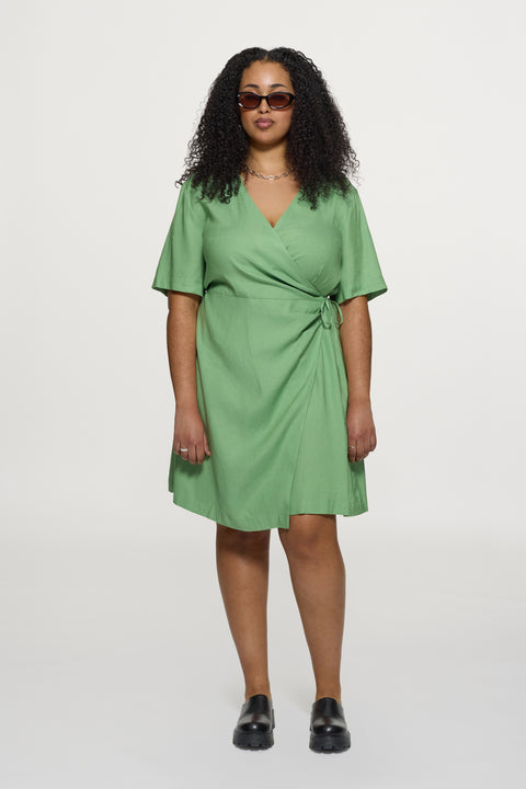 Josi Wrap Dress Soft Green