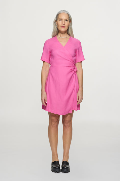 Josi Wrap Dress Pink