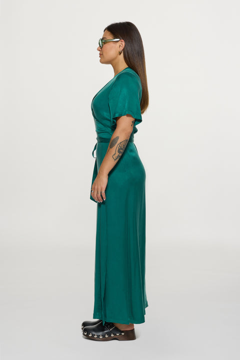 Jaqi Wrap Dress Emerald