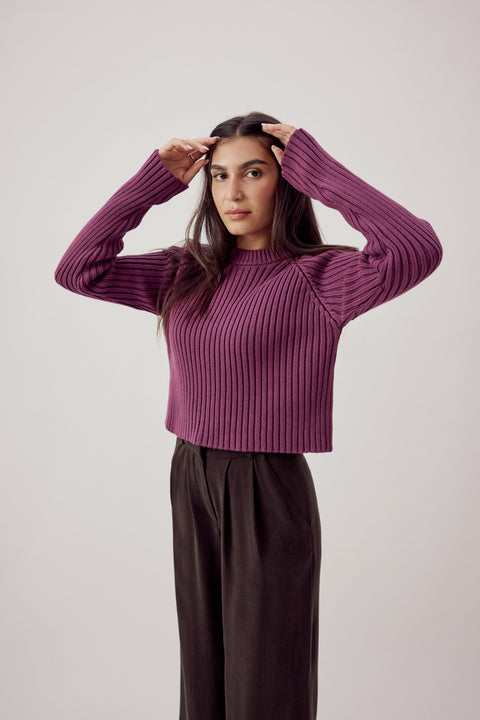 Ina Organic Cotton Jumper Berry