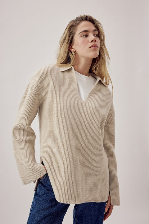 Elise Knitted Sweater Taupe