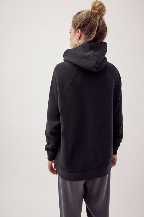 Agi Organic Cotton Hoodie Black