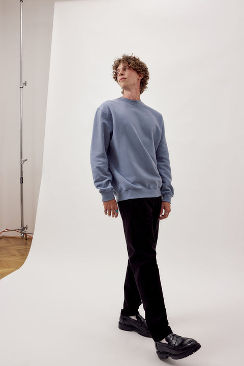 Chris Organic Cotton Sweatshirt Slate Blue