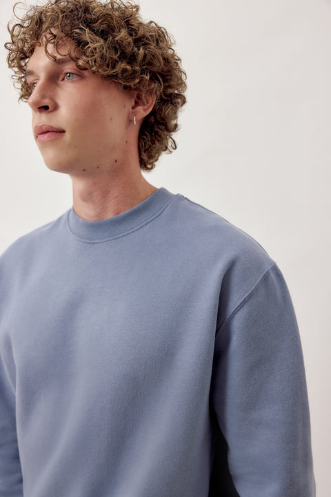 Chris Organic Cotton Sweatshirt Slate Blue