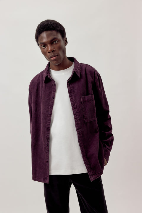 Ali Organic Cotton Overshirt Plum