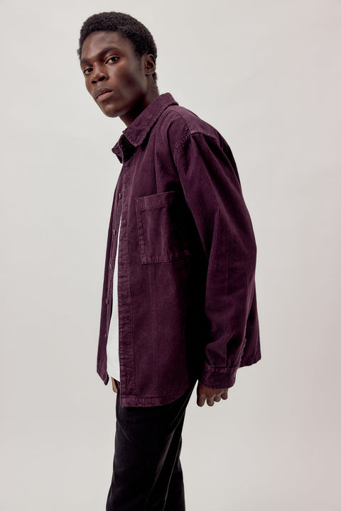 Ali Organic Cotton Overshirt Plum