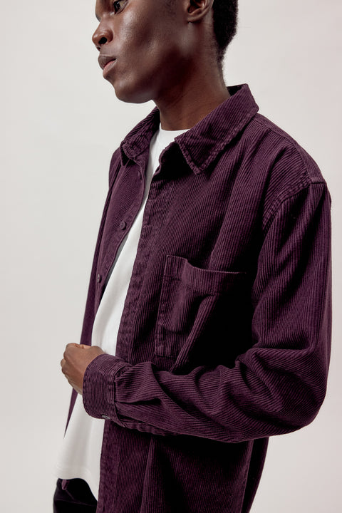 Ali Organic Cotton Overshirt Plum