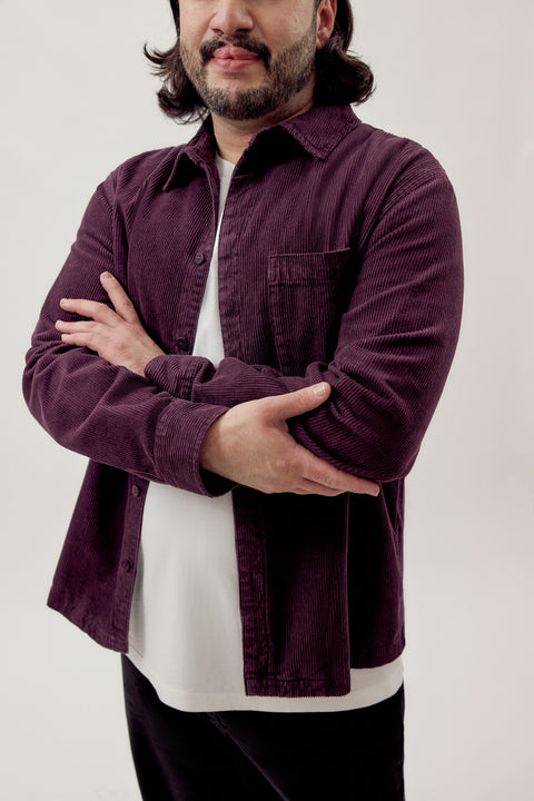 Ali Organic Cotton Overshirt Plum