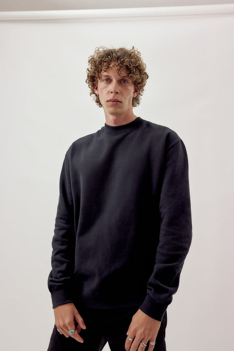 Chris Organic Cotton Sweatshirt Black