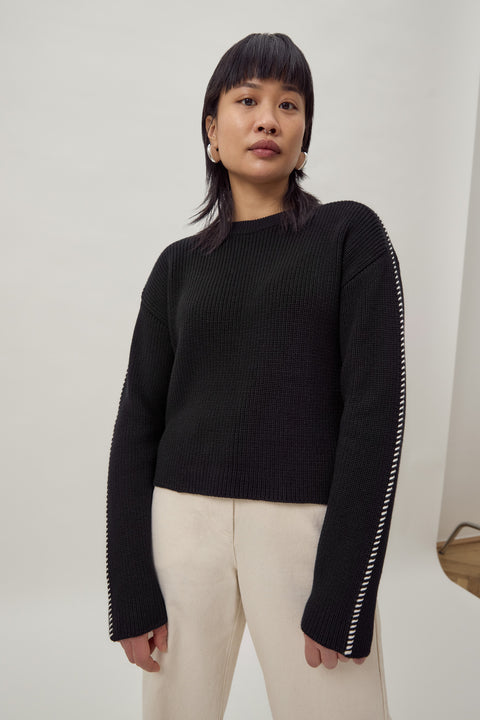 Jenny Organic Cotton Sweater Black