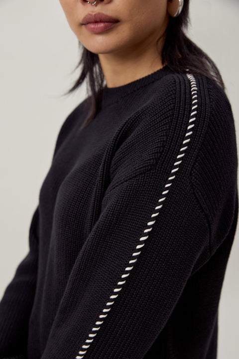 Jenny Organic Cotton Sweater Black