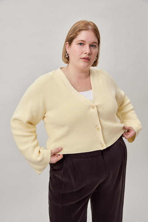 Samantha Cropped Cardigan Vanilla