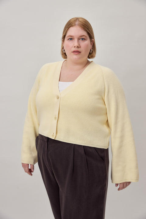 Samantha Cropped Cardigan Vanilla