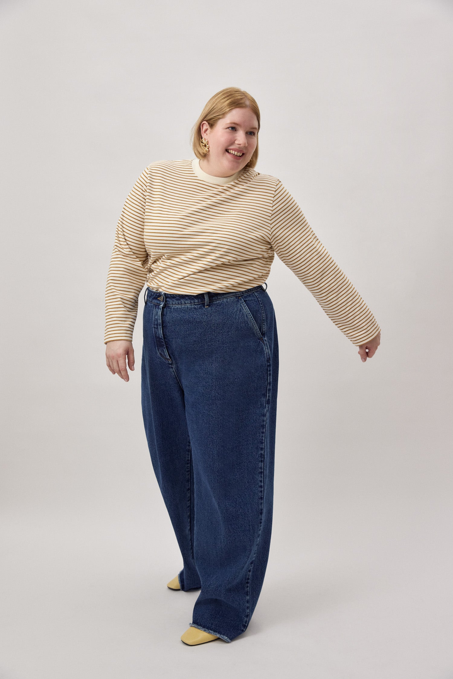 Basic Wide Leg Jeans Dark Blue