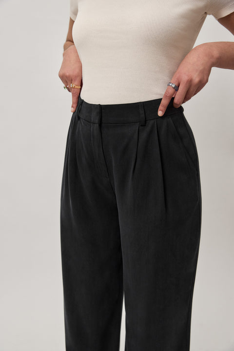 Harry Pants Cupro Black Tall