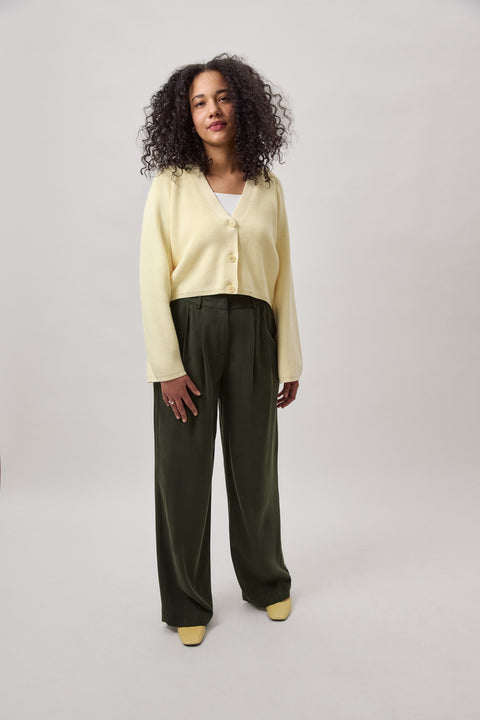 Samantha Cropped Cardigan Vanilla