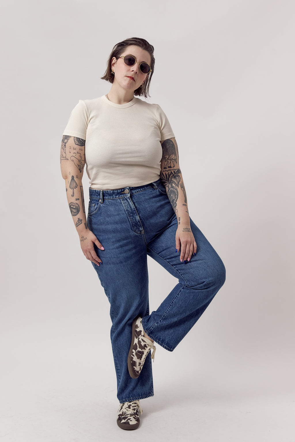 Basic Straight Leg Jeans Recycled Cotton