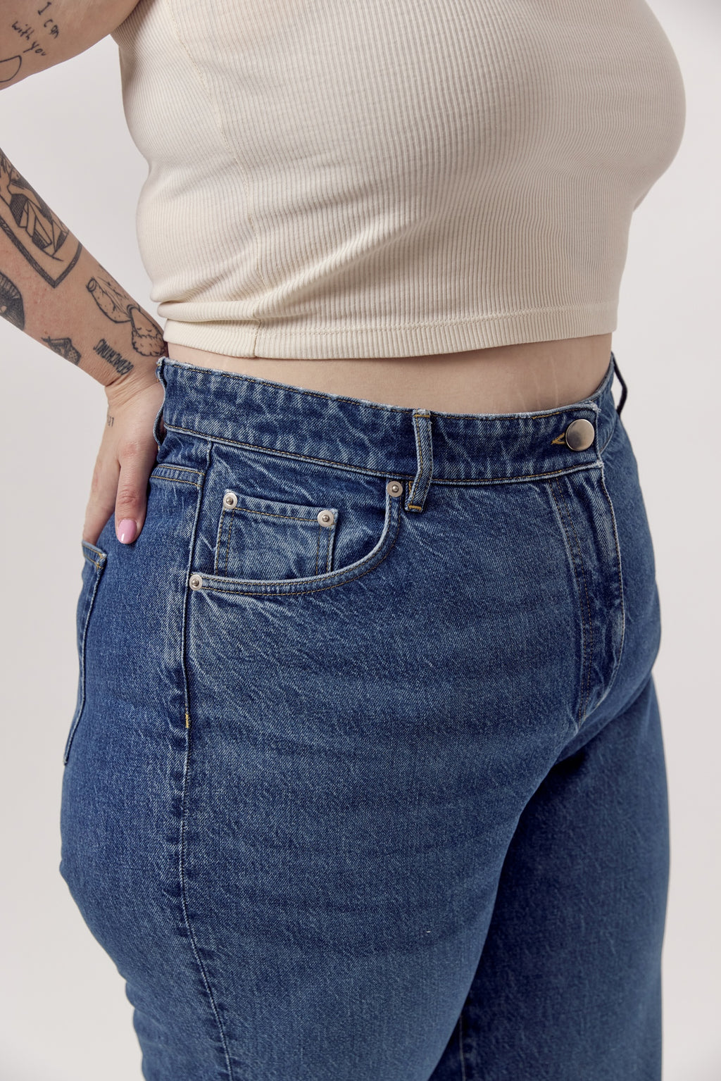 Basic Straight Leg Jeans Recycled Cotton