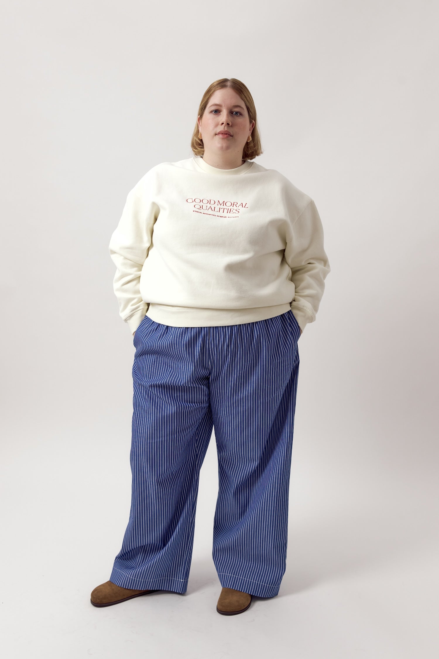 Polly Pants Blue White