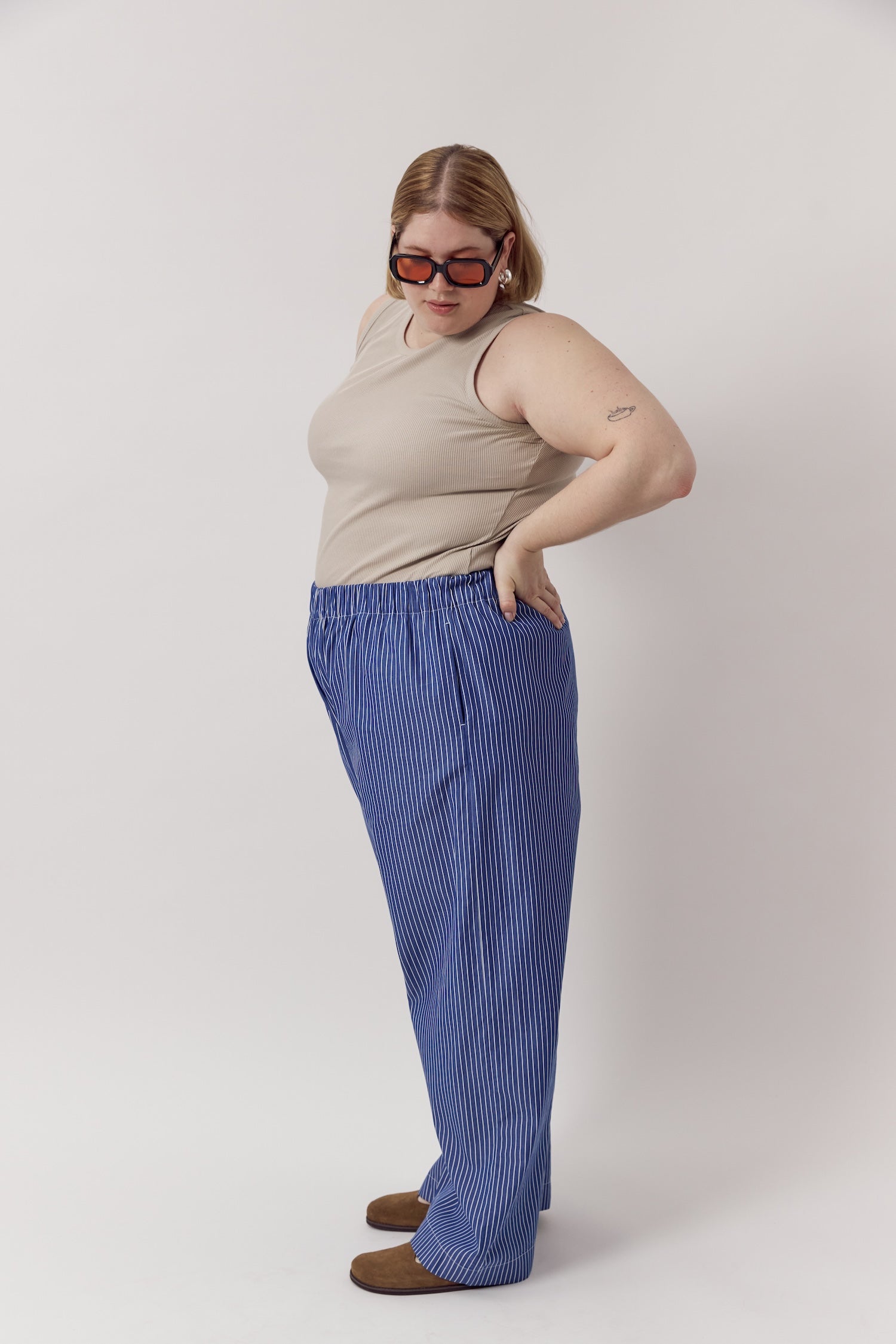 Polly Pants Blue White
