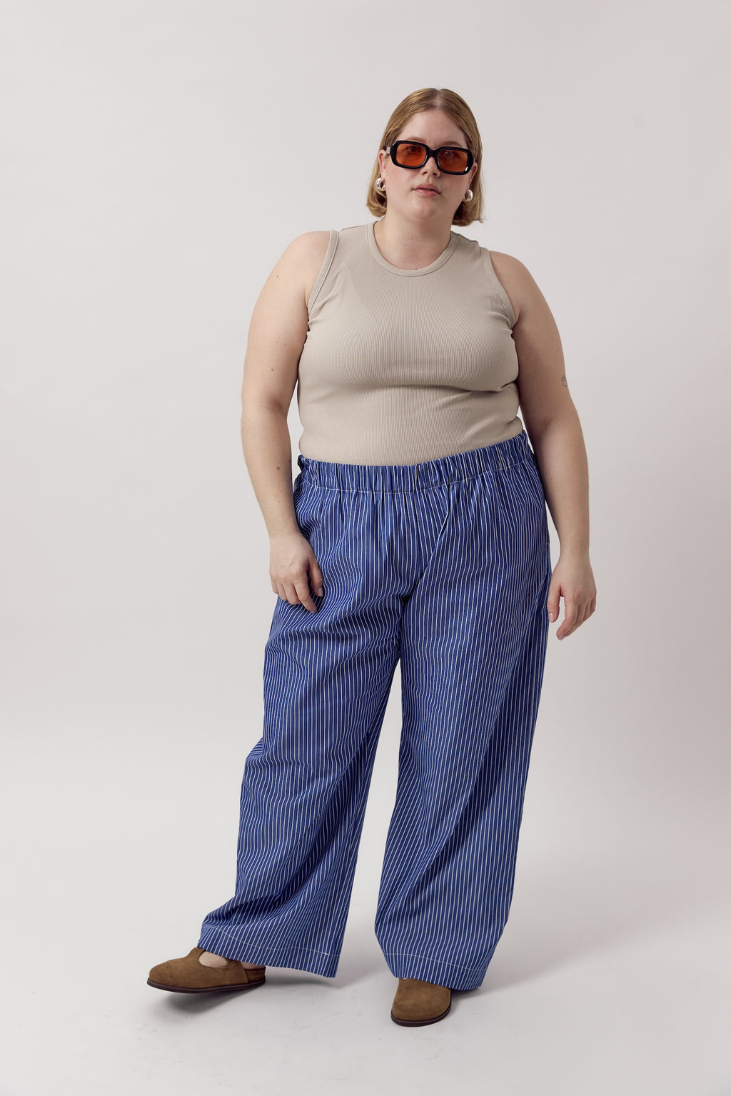 Polly Pants Blue White