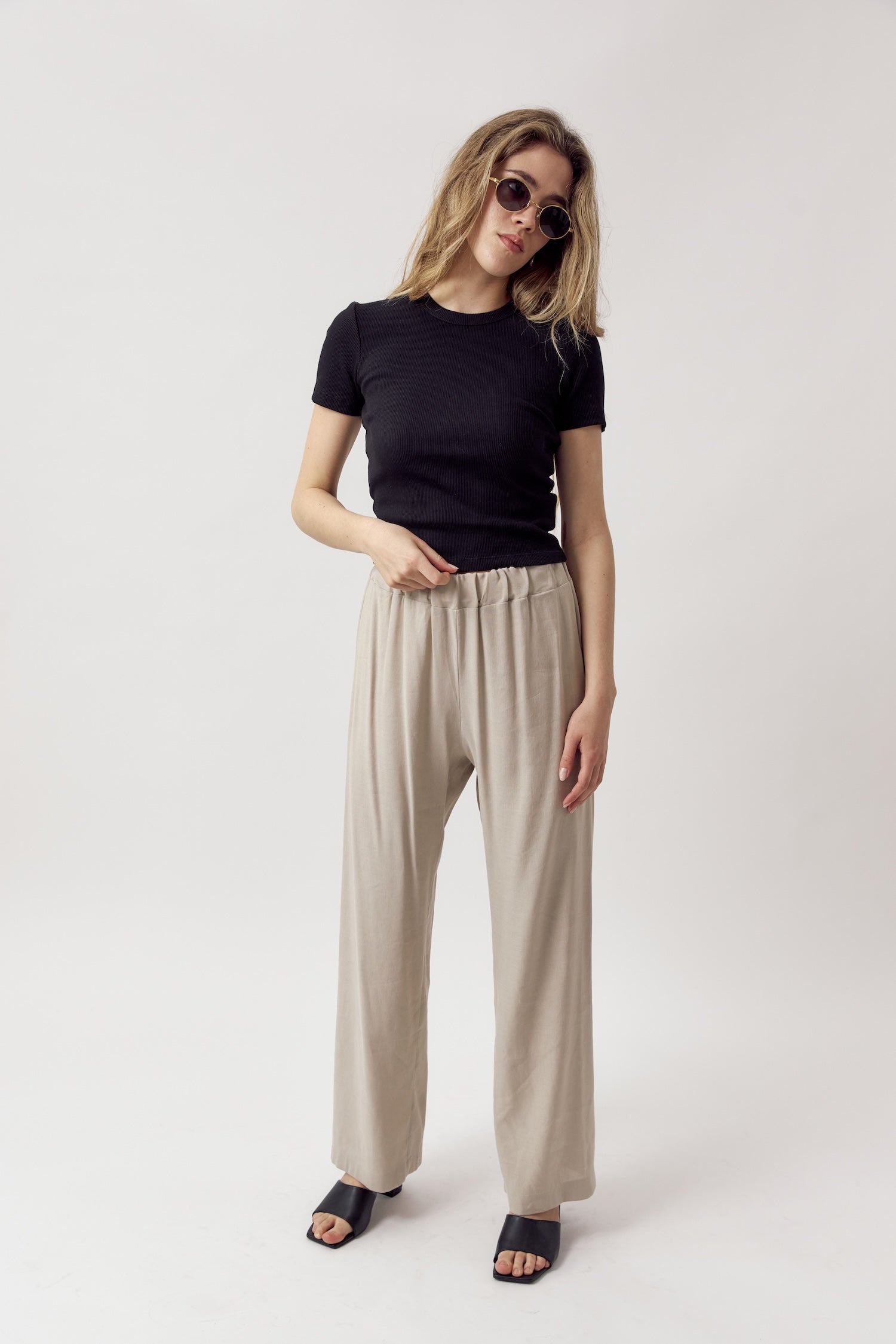 Valentina Rib Tee Black