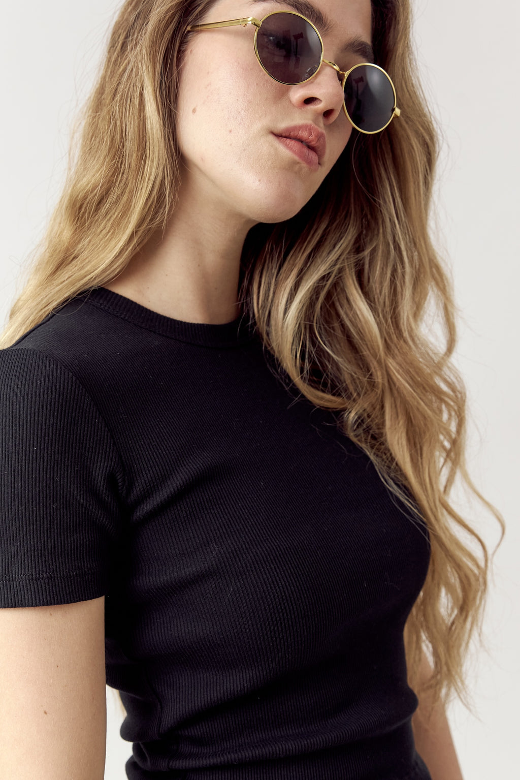 Valentina Rib Tee Black