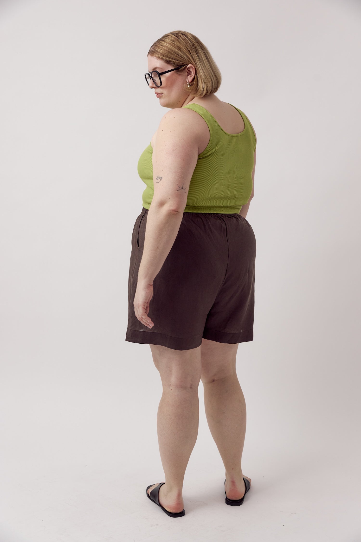 Jane Linen Shorts Cocoa