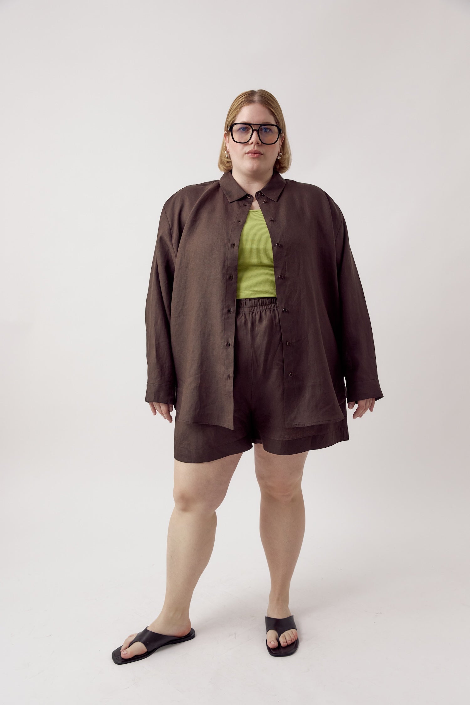 Jane Linen Shirt Cocoa