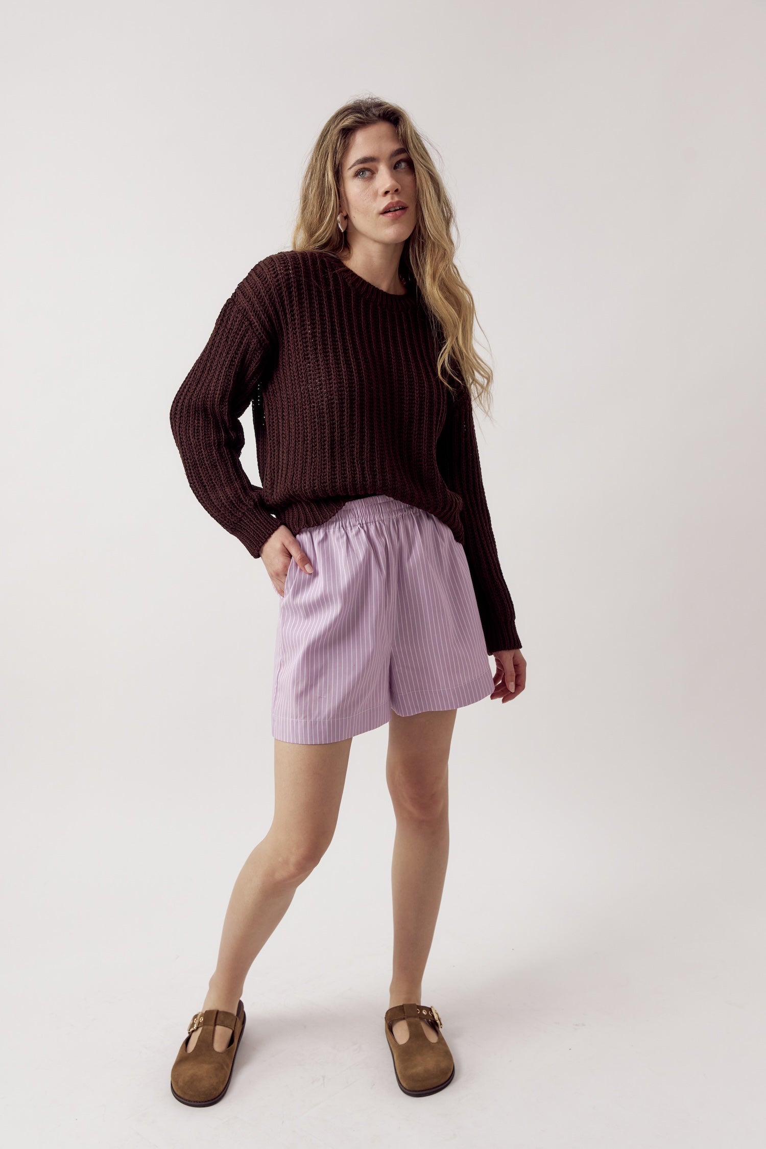 Alina Loose Knit Jumper Brown