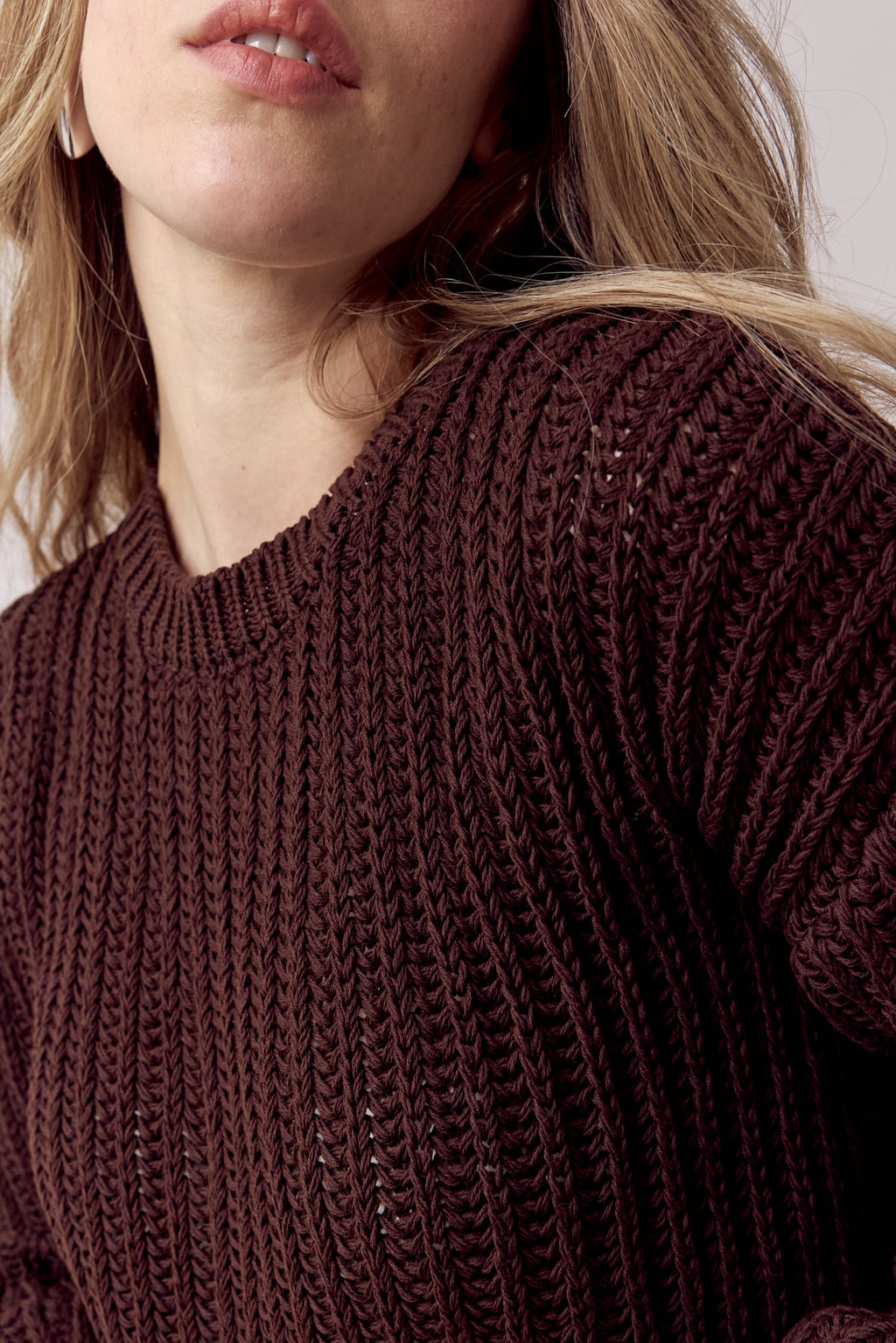 Alina Loose Knit Jumper Brown