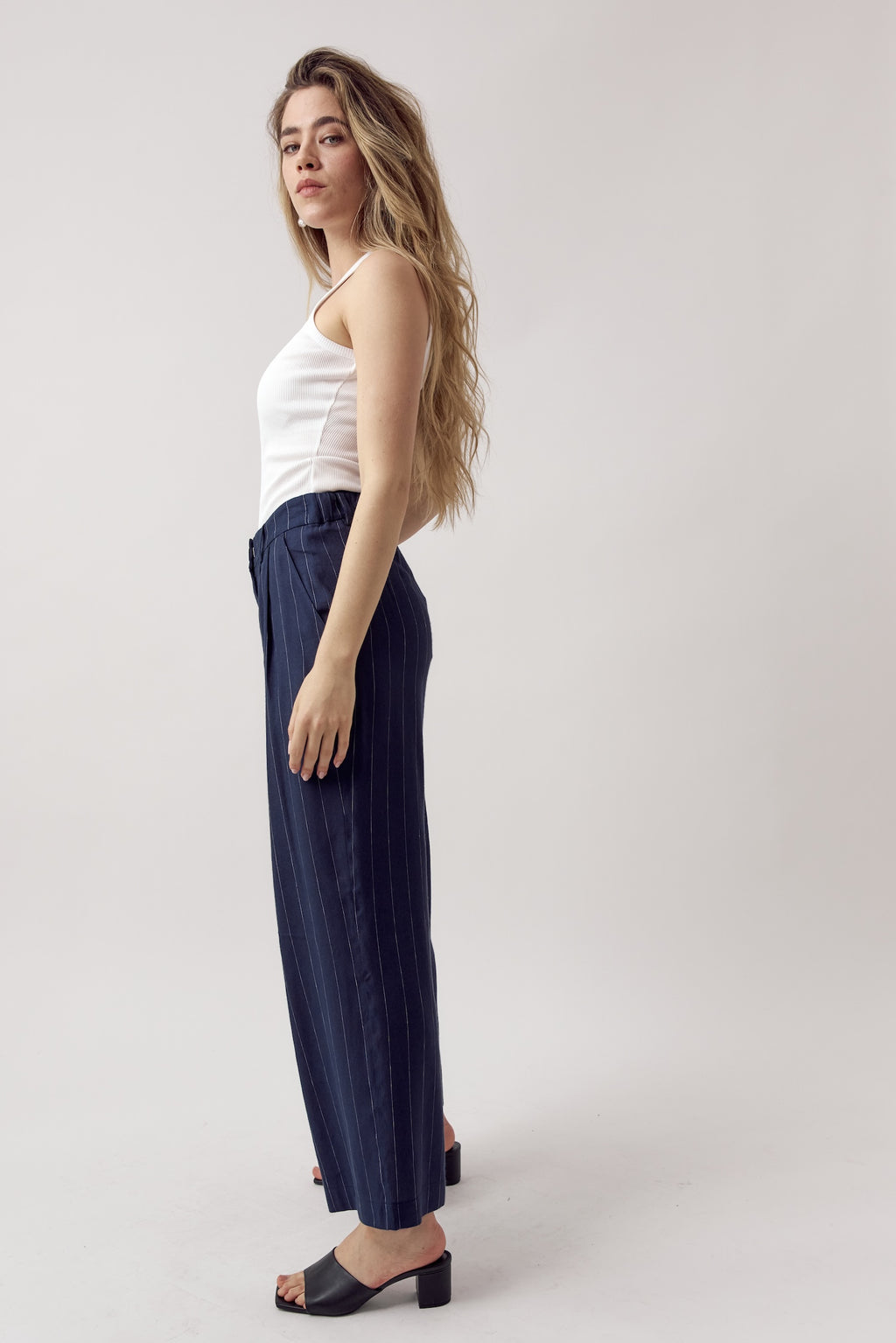 Larry Pants Pinstripe Navy