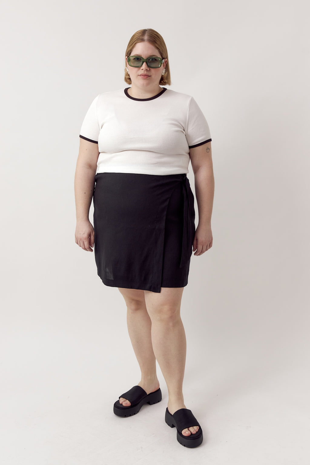 Valentina Rib Tee Cocoa Contrast