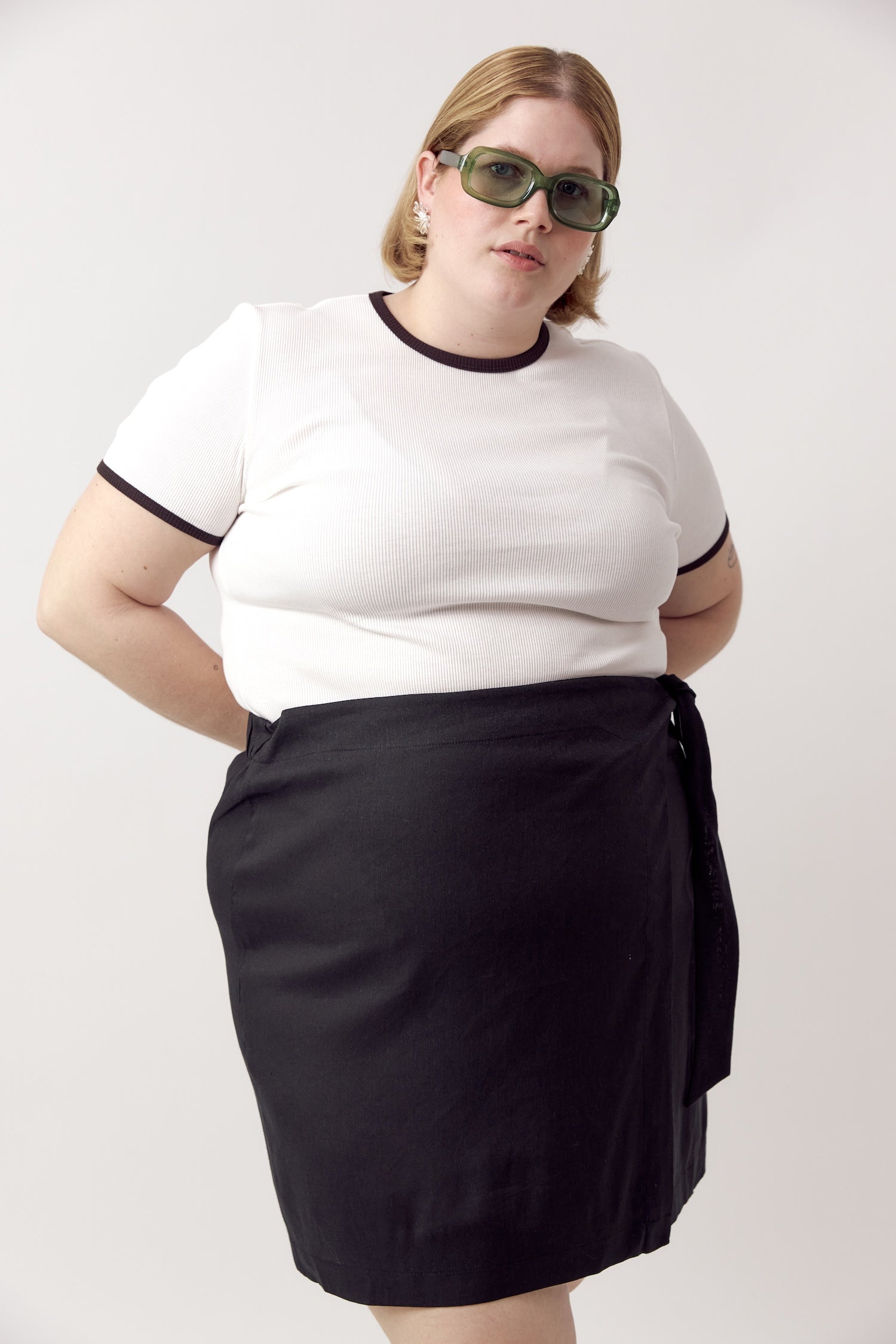 Valentina Rib Tee Cocoa Contrast