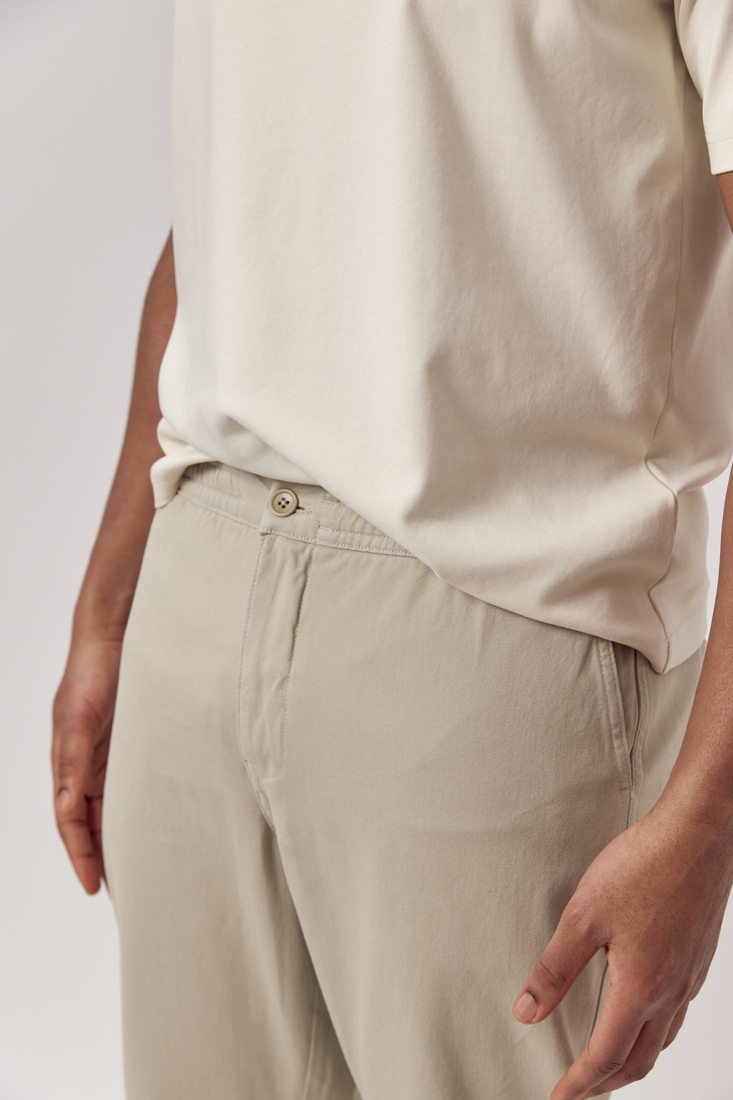 Arman Organic Cotton Pants Pebble