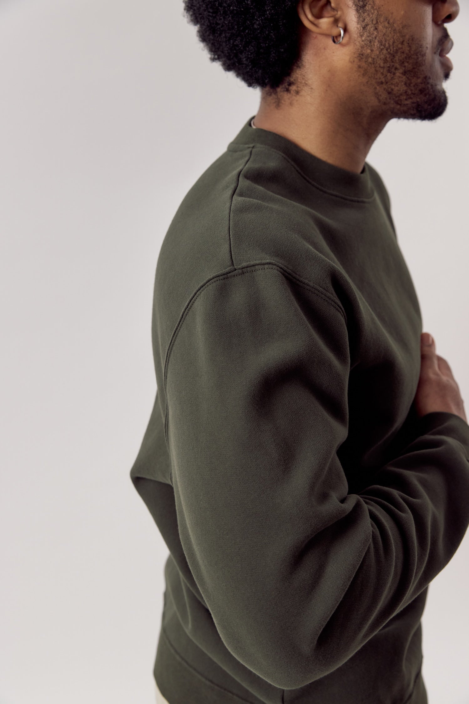 Chris Organic Cotton Sweatshirt Deep Moss