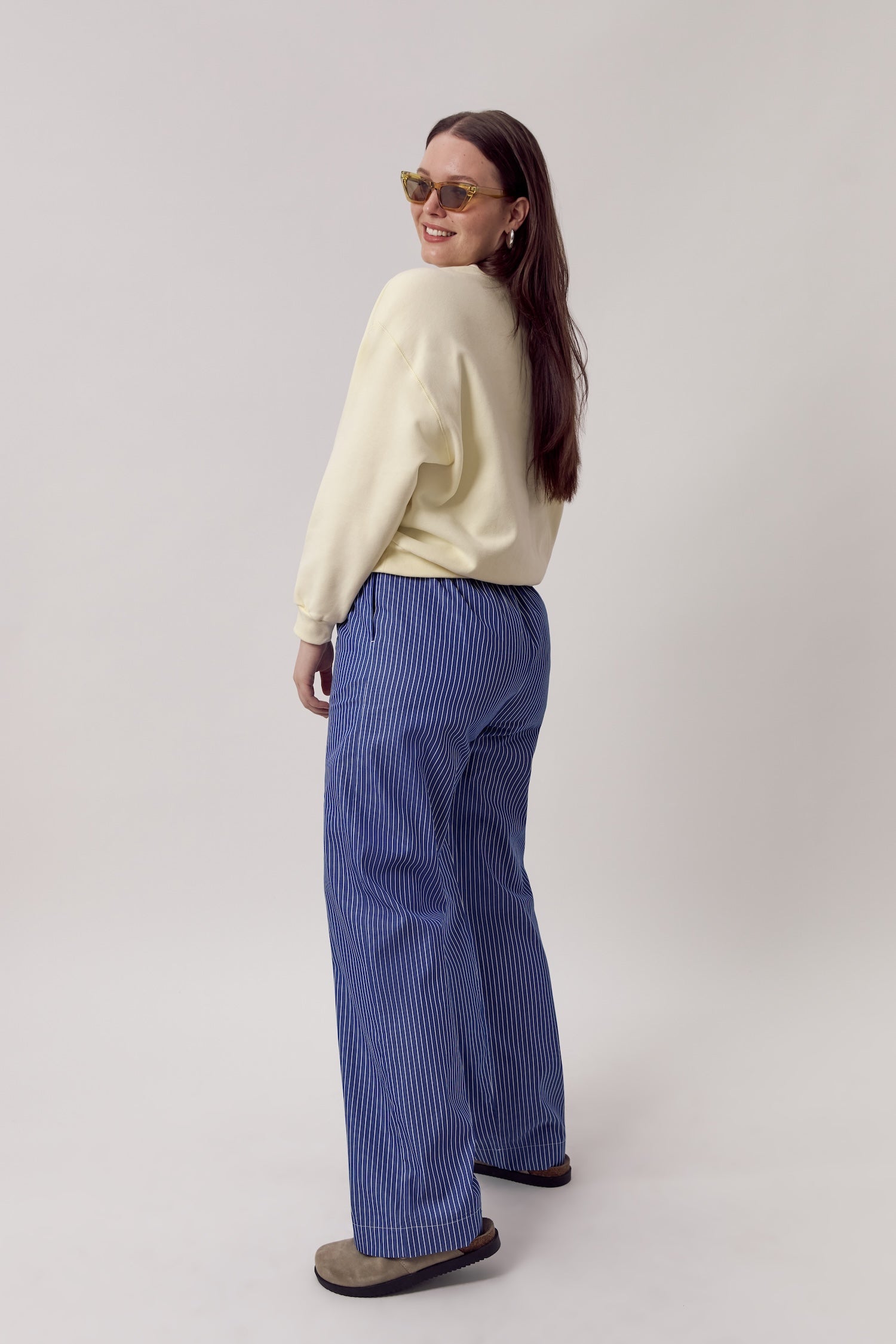 Polly Pants Blue White