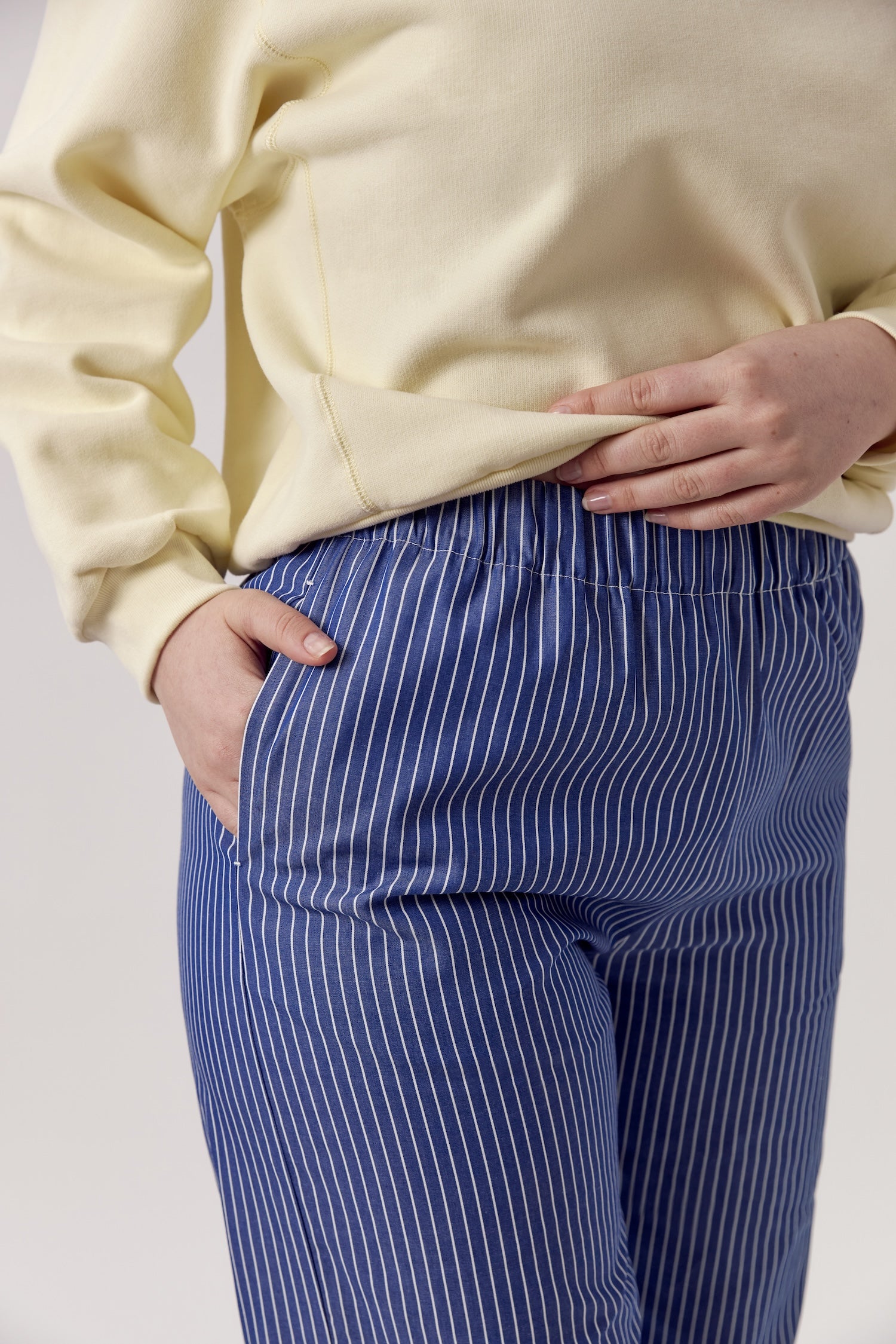 Polly Pants Blue White
