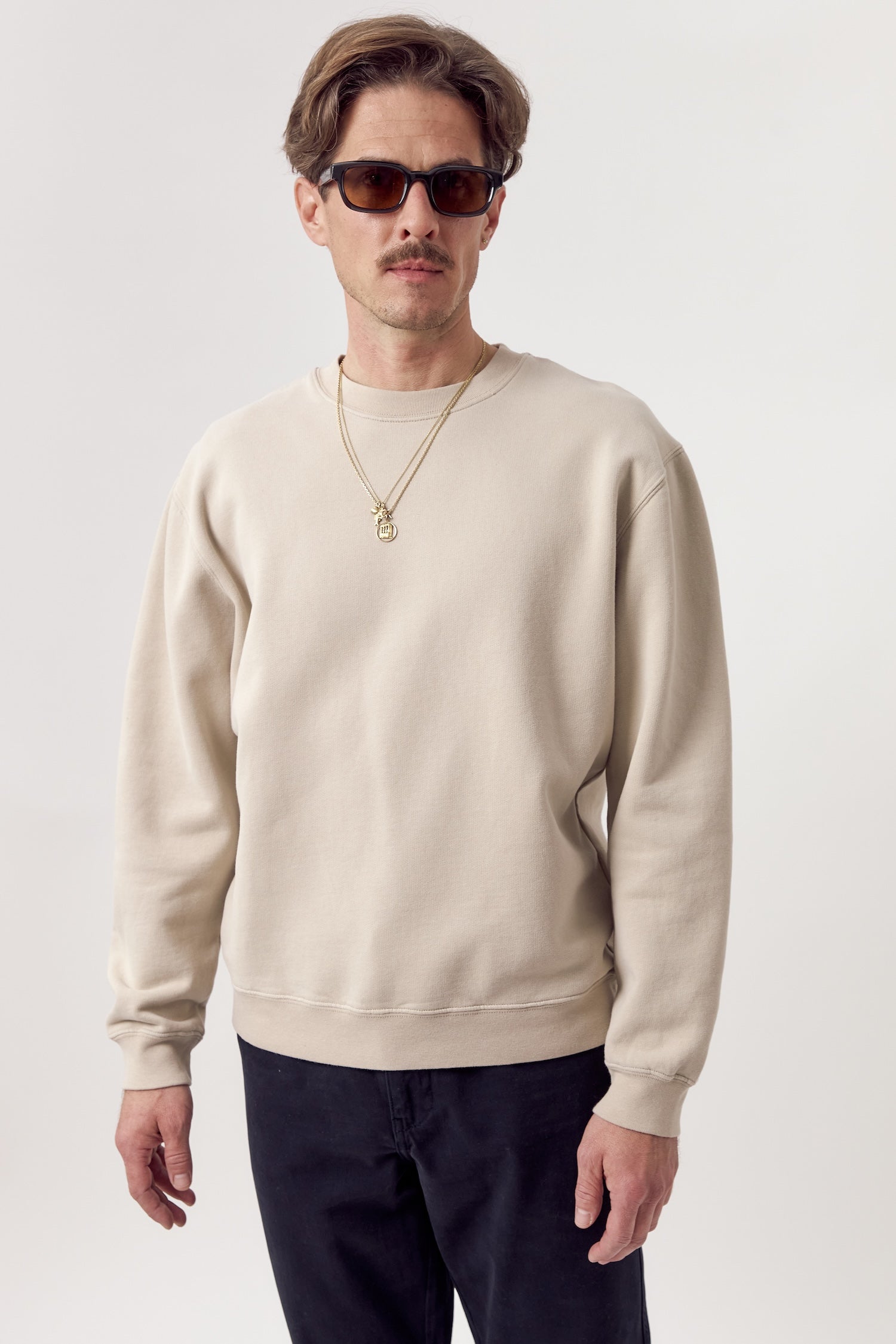 Chris Organic Cotton Sweatshirt Sand